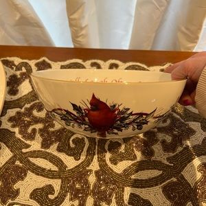 Lenox 9’ Live Well, Laugh Often, Love Much Cardinal Bowl